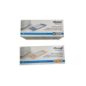 Braava Jet Wet Mop Damp Sweep iRobot Cleaning Pads Blue 10 Pads Wood Tile Stone